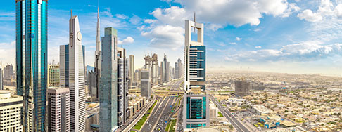 Moderne Skyline von Dubai 